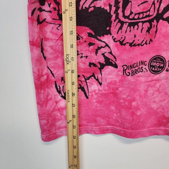 Vintage Ringling Bros Barnum Bailey Circus T-Shirt Size S Pink Glittery Y2K - Picture 7 of 9
